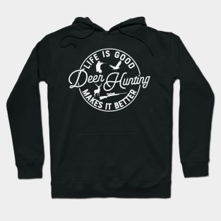 Big Racks Matter - Live Free And Hunt Hard - Funny Deer Buck Hunting Hoodie